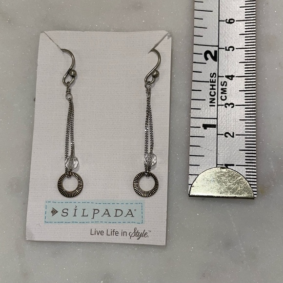Silpada 925 Sterling Silver Mixed Metal Earrings - Picture 2 of 2